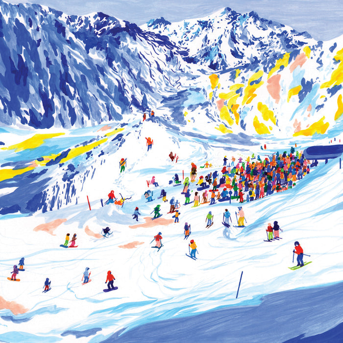 TÉLÉSIÈGE, 24" x 18" — by Mona Leu-Leu