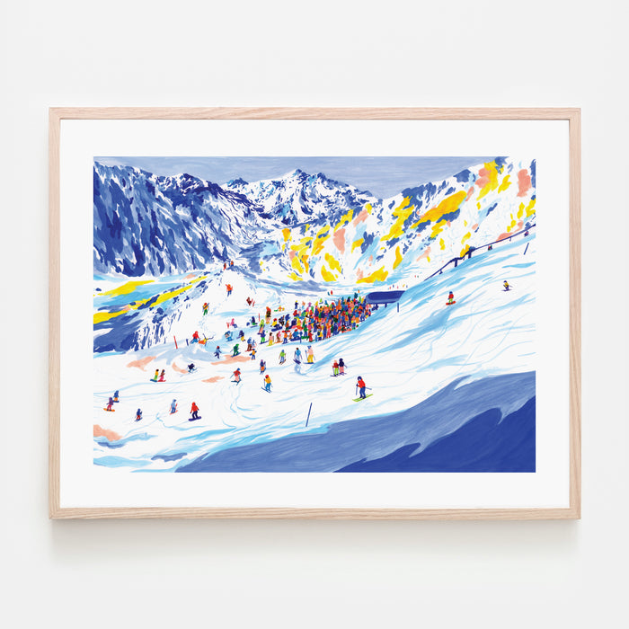 TÉLÉSIÈGE, 24" x 18" — by Mona Leu-Leu