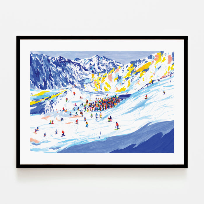 TÉLÉSIÈGE, 24" x 18" — by Mona Leu-Leu