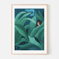 THE SUCCULENT GARDEN AT NIGHT, 18" X 24" — by Isabelle Feliu
