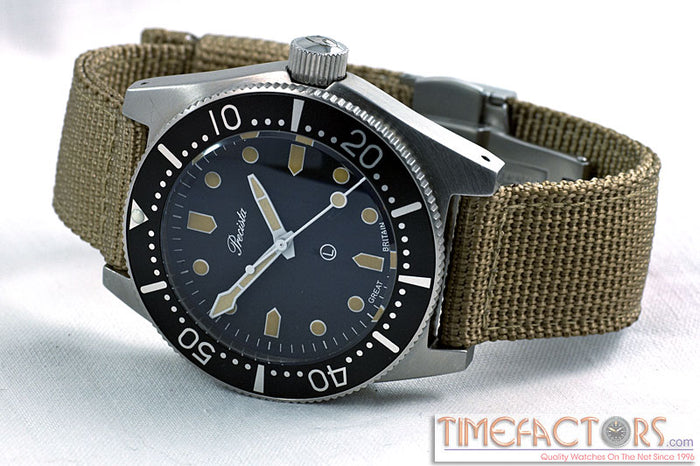 TIMEFACTORS 2-PIECE NYLON WITH DEPLOYANT CLASP