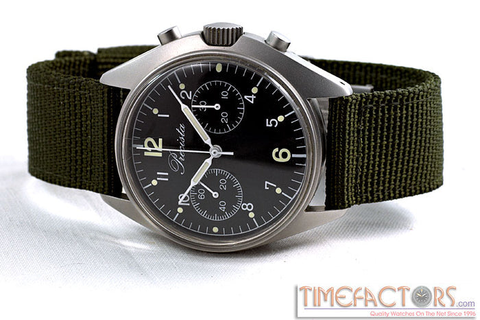 TIMEFACTORS 2-PIECE NYLON WITH DEPLOYANT CLASP