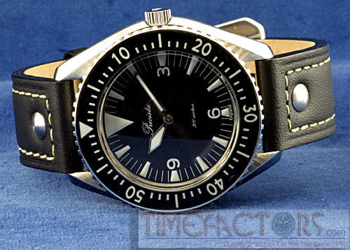 TIMEFACTORS AVIATOR PARALLEL STRAP WITH FISHTAIL BUCKLE