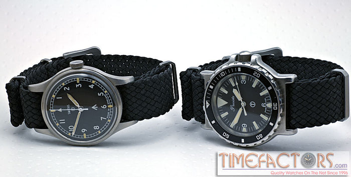 TIMEFACTORS BLACK BRAIDED NATO