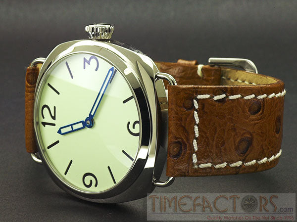 TIMEFACTORS CALF LEATHER OSTRICH GRAIN