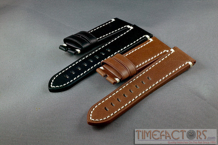 TIMEFACTORS HAND-STITCHED LEATHER 24MM