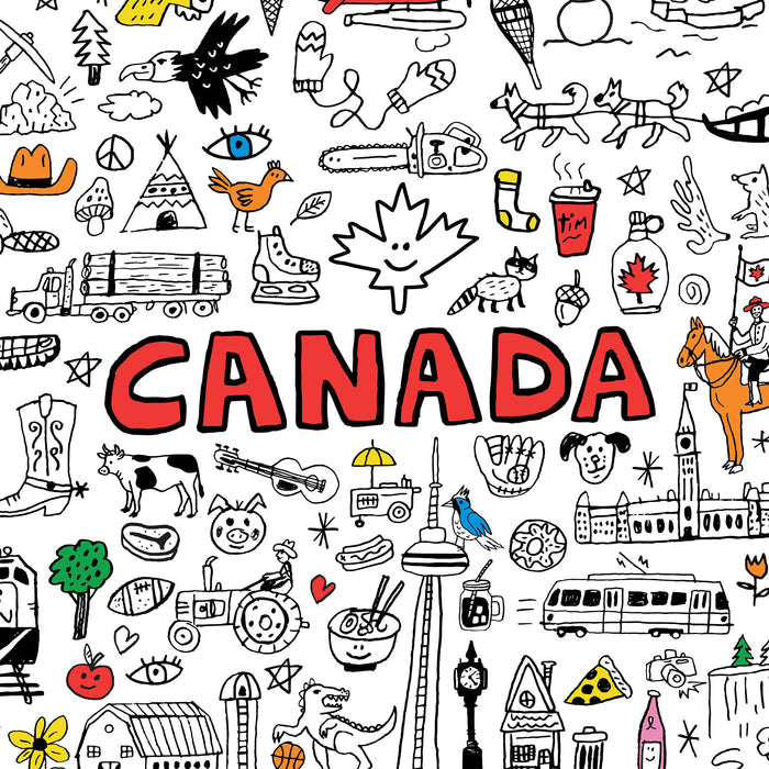 TOP CANADA –  Giant Colouring Poster, 60 x 36" — by Francis Léveillée