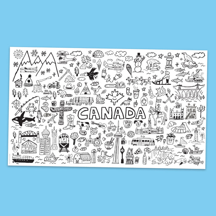 TOP CANADA –  Giant Colouring Poster, 60 x 36" — by Francis Léveillée