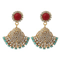 Venere Coral Fan Earrings