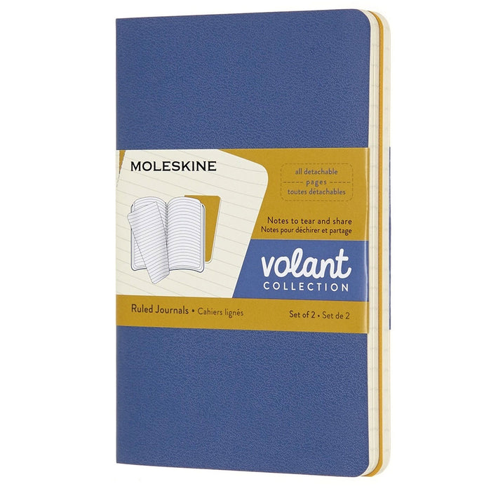 VOLANT COLLECTION, FORGET-ME-NOT BLUE + AMBER YELLOW (Different sizes + styles) — by Moleskine