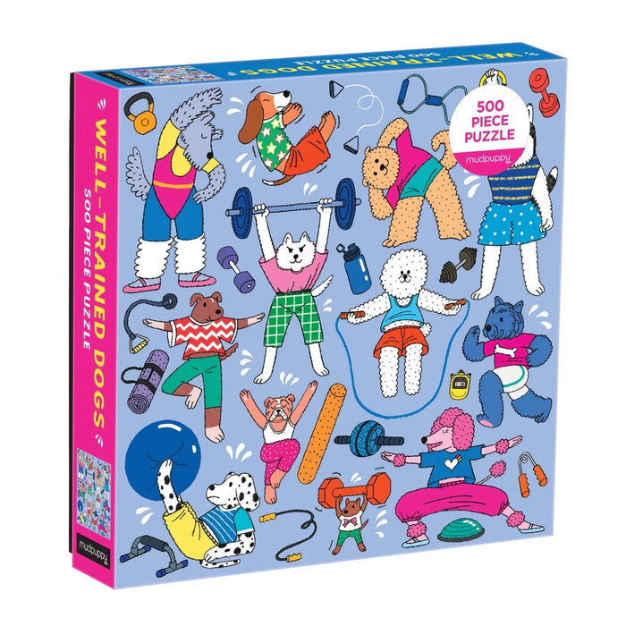 "WELL-TRAINED DOGS" 500 PIECE PUZZLE — by Mudpuppy