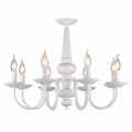 White 8-Arm Chandelier | Elegant Statement Ceiling Light for Dining Room & Living Room – 5622/8