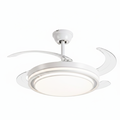 White Ceiling Fan with Light FL2012 – Elegant White Fan Light for Bedrooms, Living Rooms & Home Offices | Energy-Efficient Modern White Fan Light