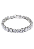 White Gold Plated Mens Tennis Bracelet