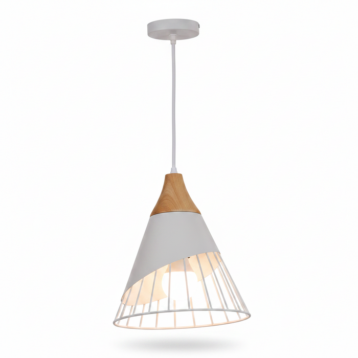 White Pendant Dining Lamp | Modern Ceiling Light for Dining Room & Kitchen Island – D2-19
