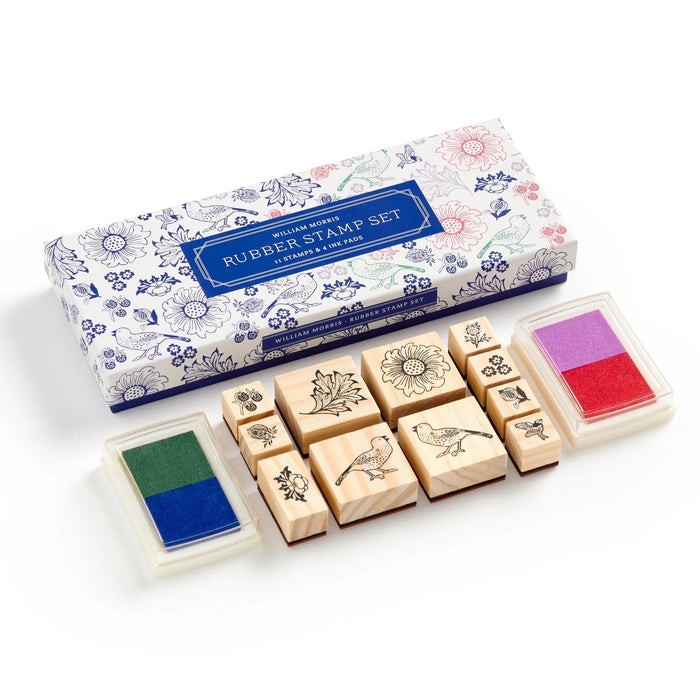 WILLIAM MORRIS RUBBER STAMP SET