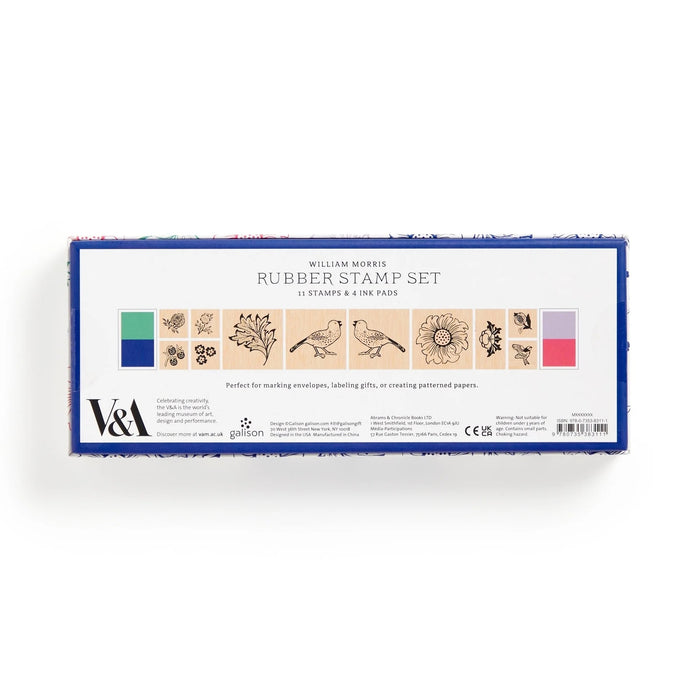 WILLIAM MORRIS RUBBER STAMP SET