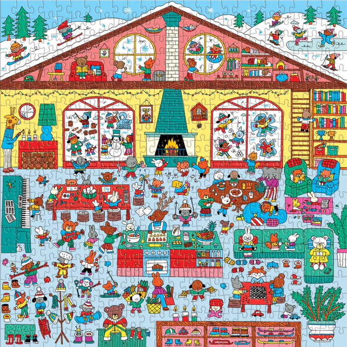 WINTER CHALET 500 PIECES SEARCH & FIND PUZZLE — by Caroline Dall'Ave