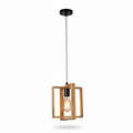 Wood Dining Pendant Lamp D6301 – Clean-Line Natural Wood Ceiling Light for Dining Rooms & Kitchens | Understated Luxury Pendant