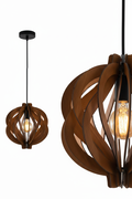 Wood Dining Pendant Lamp D6305 – Premium Natural Wood Ceiling Light for Dining Rooms & Kitchens | Organic Statement Pendant