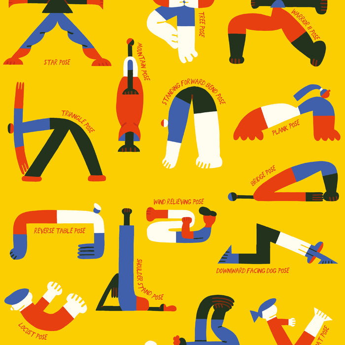 YOGA POSES, 18" X 24" — by Anastacia Sholik